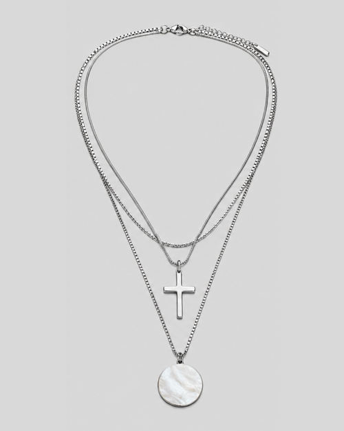 Eterna Cross Layered Necklace