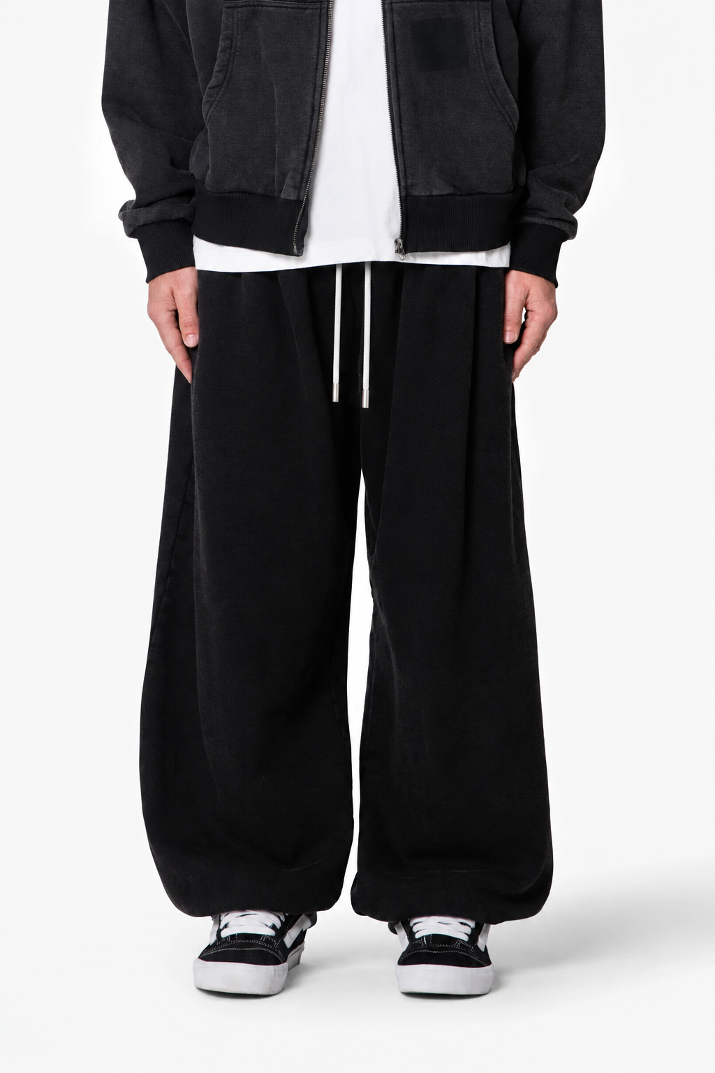 Black Wide-Leg Sweatpants