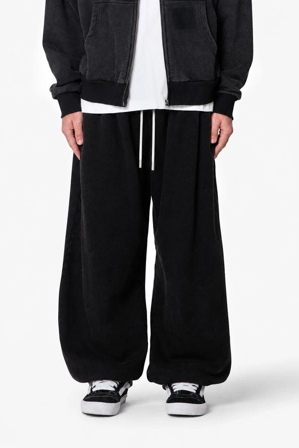 Black Wide-Leg Sweatpants