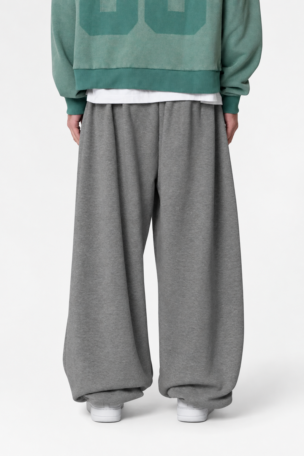 Grey Wide-Leg Sweatpants