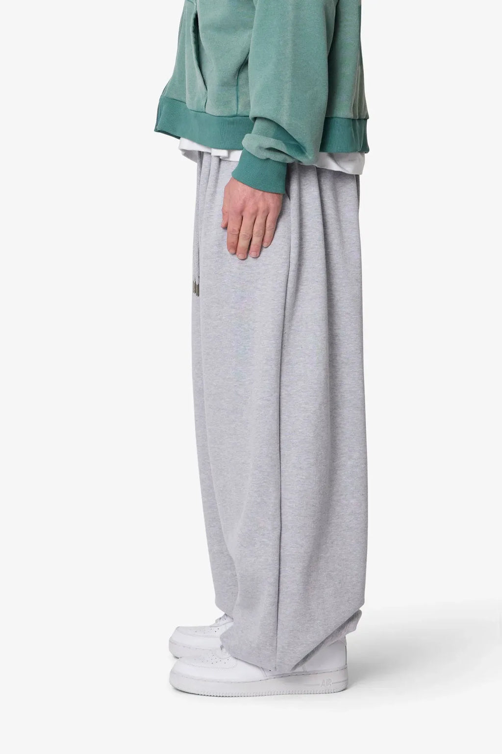 Grey Wide-Leg Sweatpants
