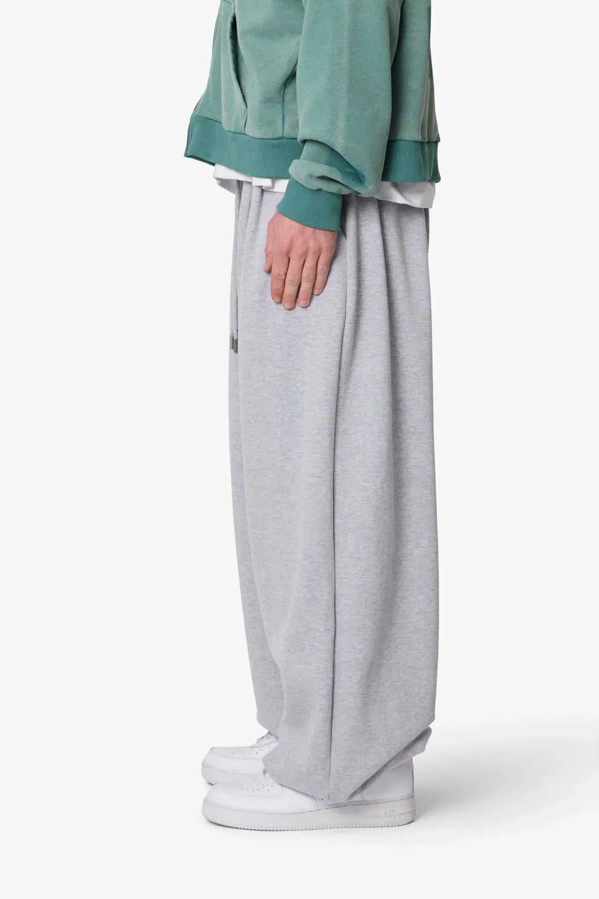 Grey Wide-Leg Sweatpants