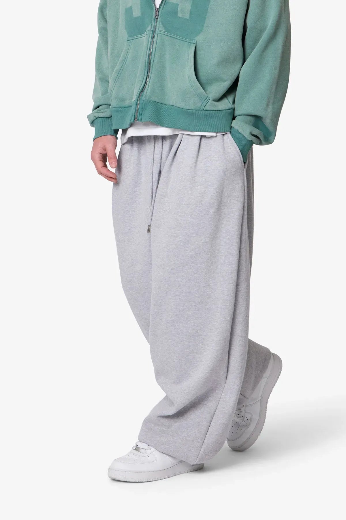 Grey Wide-Leg Sweatpants