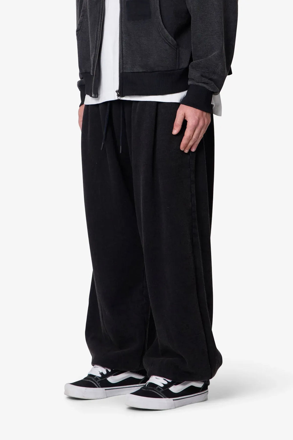 Black Wide-Leg Sweatpants